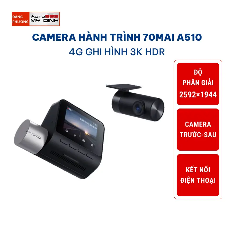 Camera hành trình 70mai A510 4G | 3K HDR | ADAS